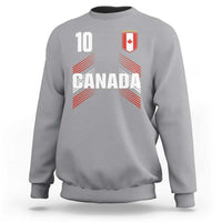 Canada Soccer Sports Graphic Number 10 Jersey Style Sweatshirt Proud Canadian Football Fans Game Day Pride