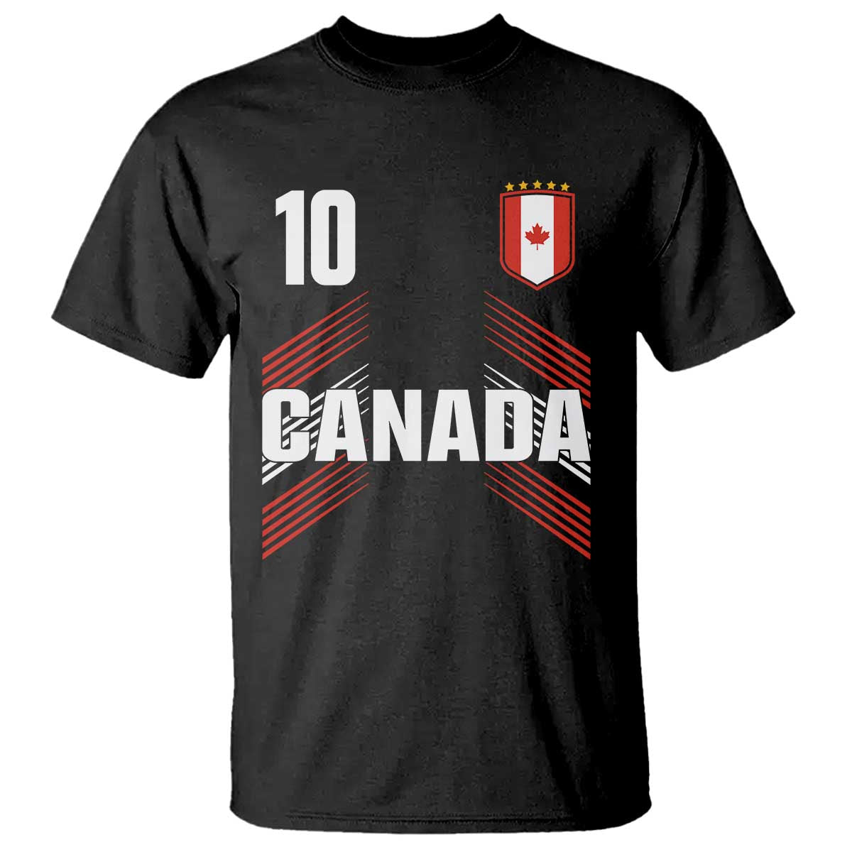 Canada Soccer Sports Graphic Number 10 Jersey Style T Shirt Proud Canadian Football Fans Game Day Pride