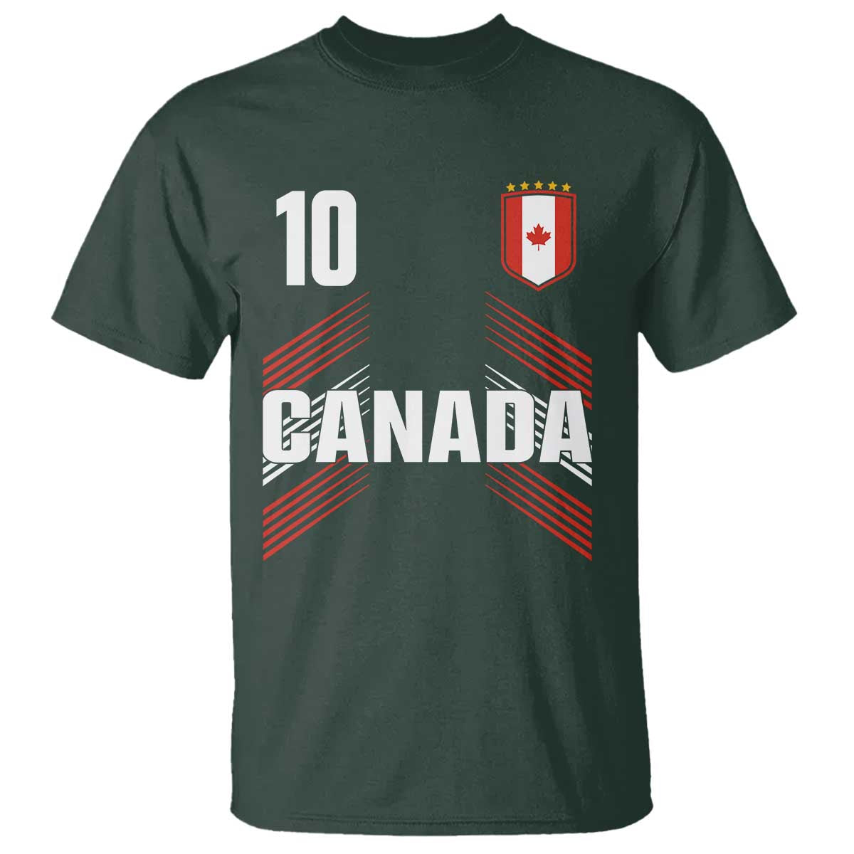 Canada Soccer Sports Graphic Number 10 Jersey Style T Shirt Proud Canadian Football Fans Game Day Pride