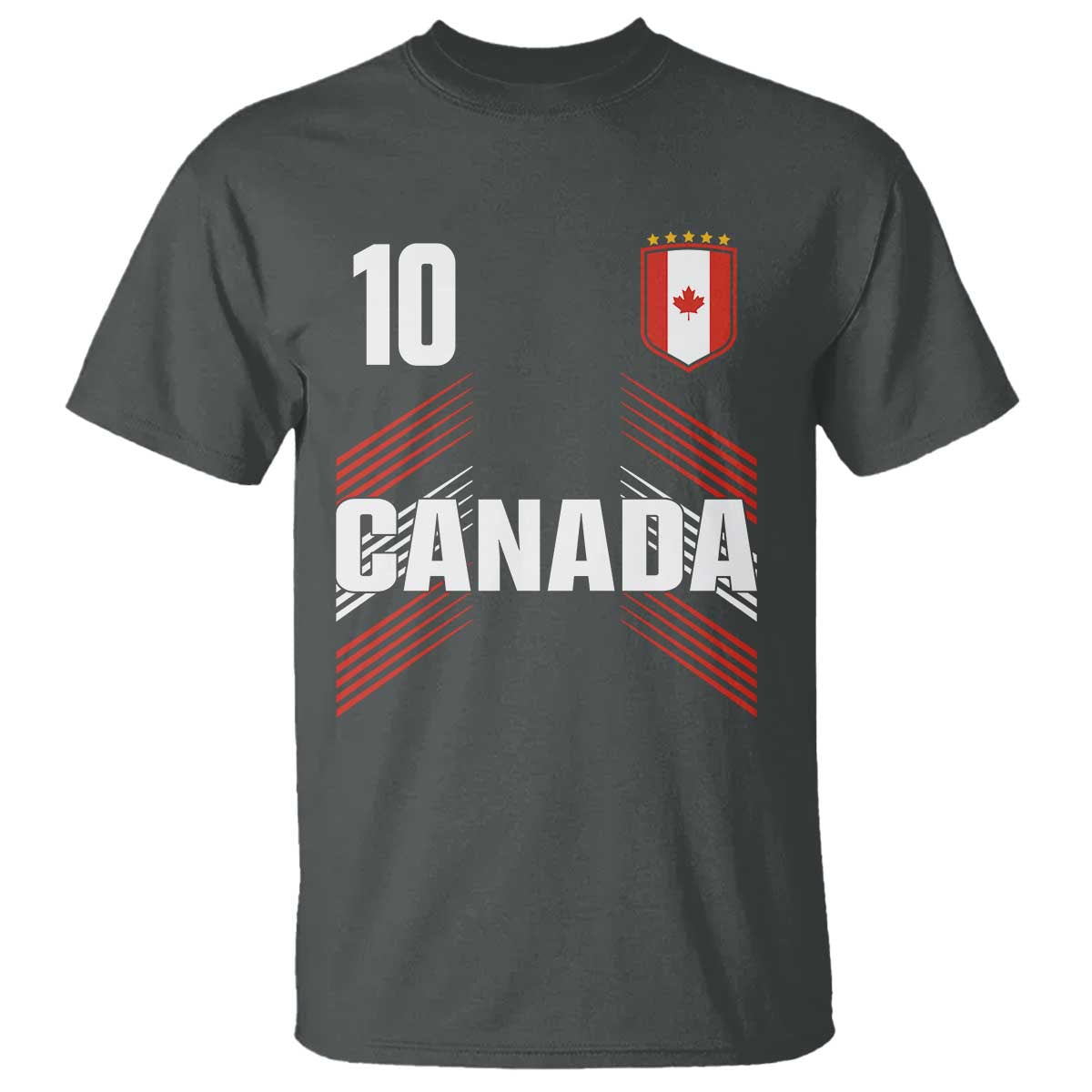 Canada Soccer Sports Graphic Number 10 Jersey Style T Shirt Proud Canadian Football Fans Game Day Pride