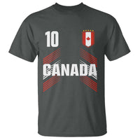 Canada Soccer Sports Graphic Number 10 Jersey Style T Shirt Proud Canadian Football Fans Game Day Pride