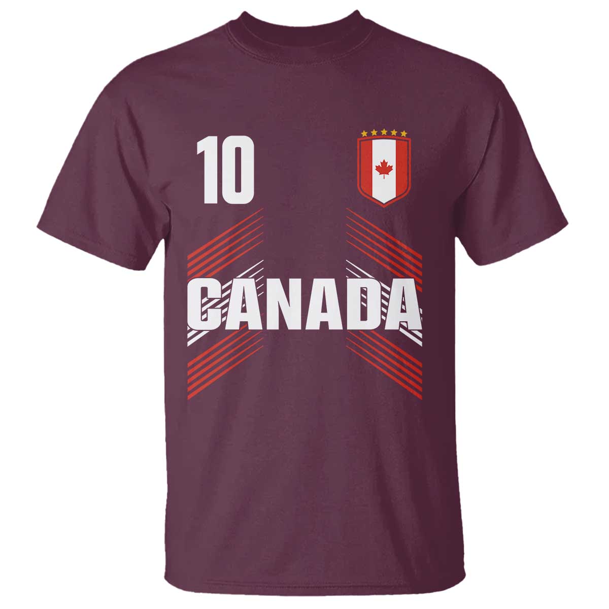 Canada Soccer Sports Graphic Number 10 Jersey Style T Shirt Proud Canadian Football Fans Game Day Pride