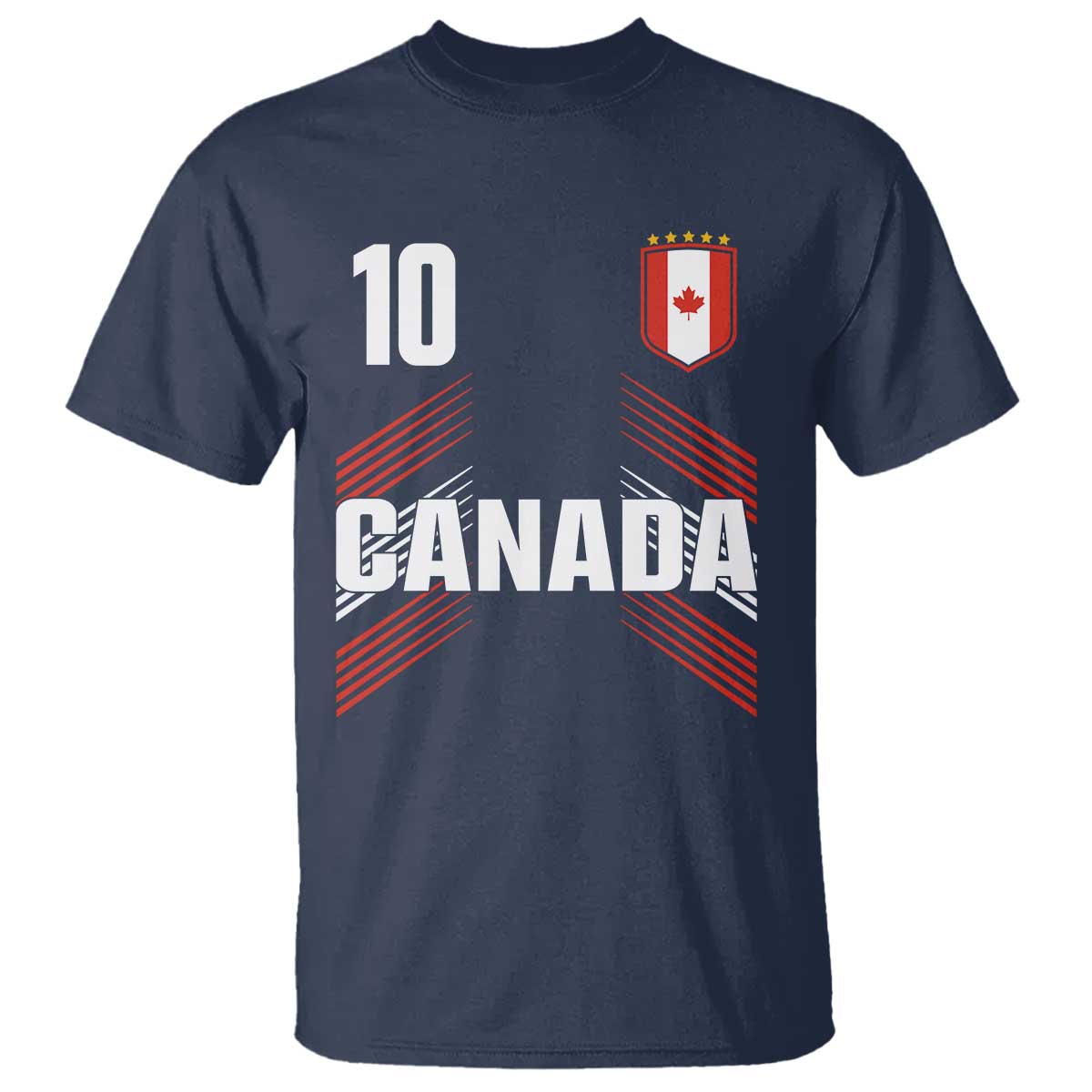 Canada Soccer Sports Graphic Number 10 Jersey Style T Shirt Proud Canadian Football Fans Game Day Pride