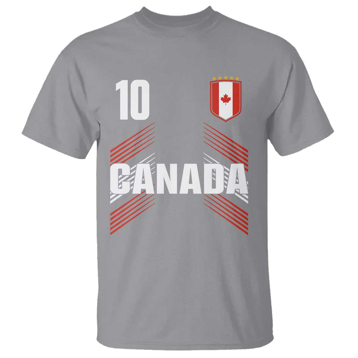 Canada Soccer Sports Graphic Number 10 Jersey Style T Shirt Proud Canadian Football Fans Game Day Pride