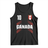 Canada Soccer Sports Graphic Number 10 Jersey Style Tank Top Proud Canadian Football Fans Game Day Pride