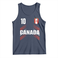 Canada Soccer Sports Graphic Number 10 Jersey Style Tank Top Proud Canadian Football Fans Game Day Pride