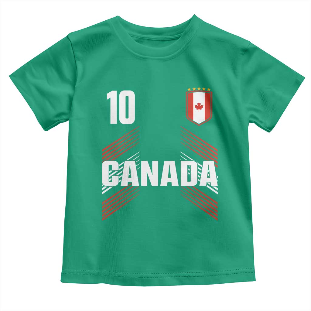 Canada Soccer Sports Graphic Number 10 Jersey Style Toddler T Shirt Proud Canadian Football Fans Game Day Pride