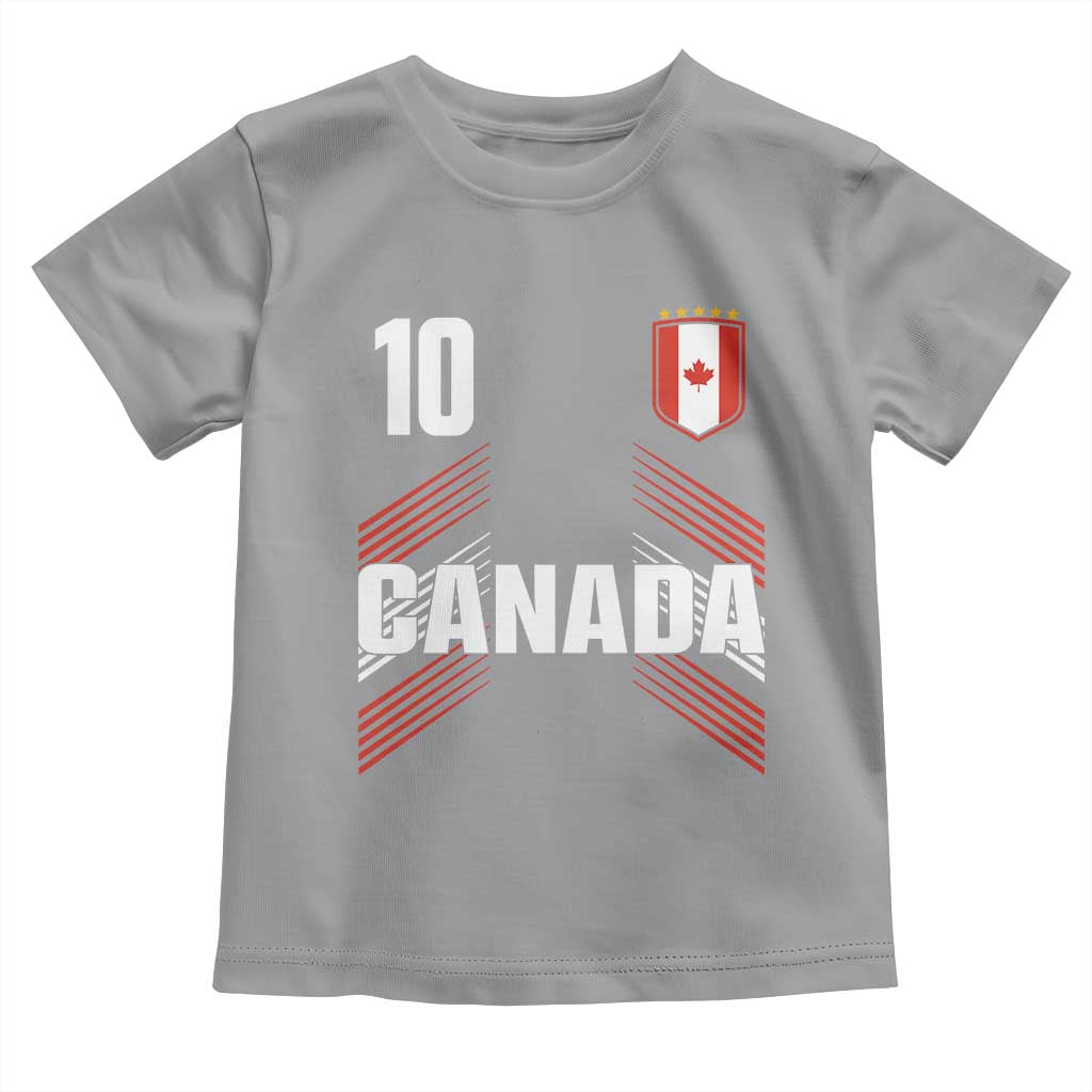 Canada Soccer Sports Graphic Number 10 Jersey Style Toddler T Shirt Proud Canadian Football Fans Game Day Pride