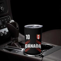 Canada Soccer Sports Graphic Number 10 Jersey Style Tumbler Cup Proud Canadian Football Fans Game Day Pride