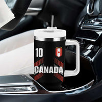 Canada Soccer Sports Graphic Number 10 Jersey Style Tumbler With Handle Proud Canadian Football Fans Game Day Pride
