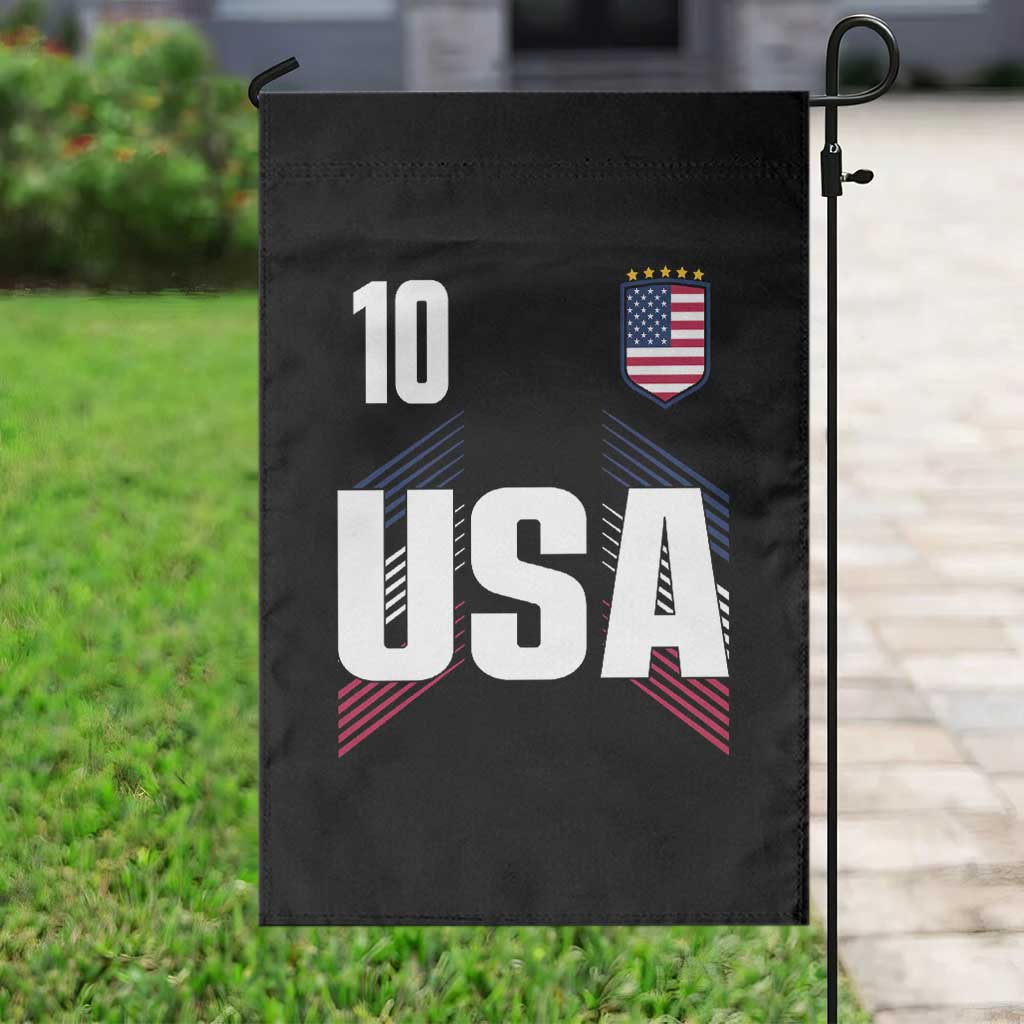 USA Soccer Sports Graphic Number 10 Jersey Style Garden Flag Proud Fans Game Day Pride