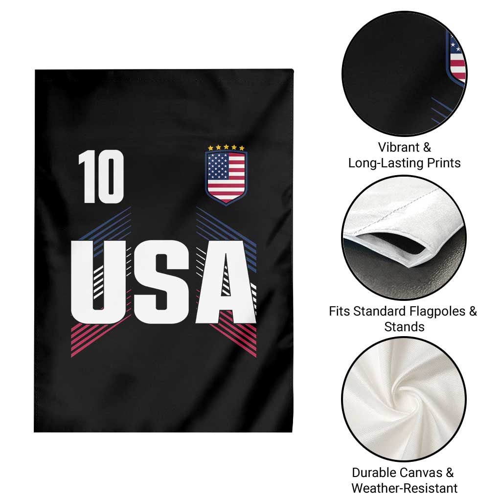 USA Soccer Sports Graphic Number 10 Jersey Style Garden Flag Proud Fans Game Day Pride