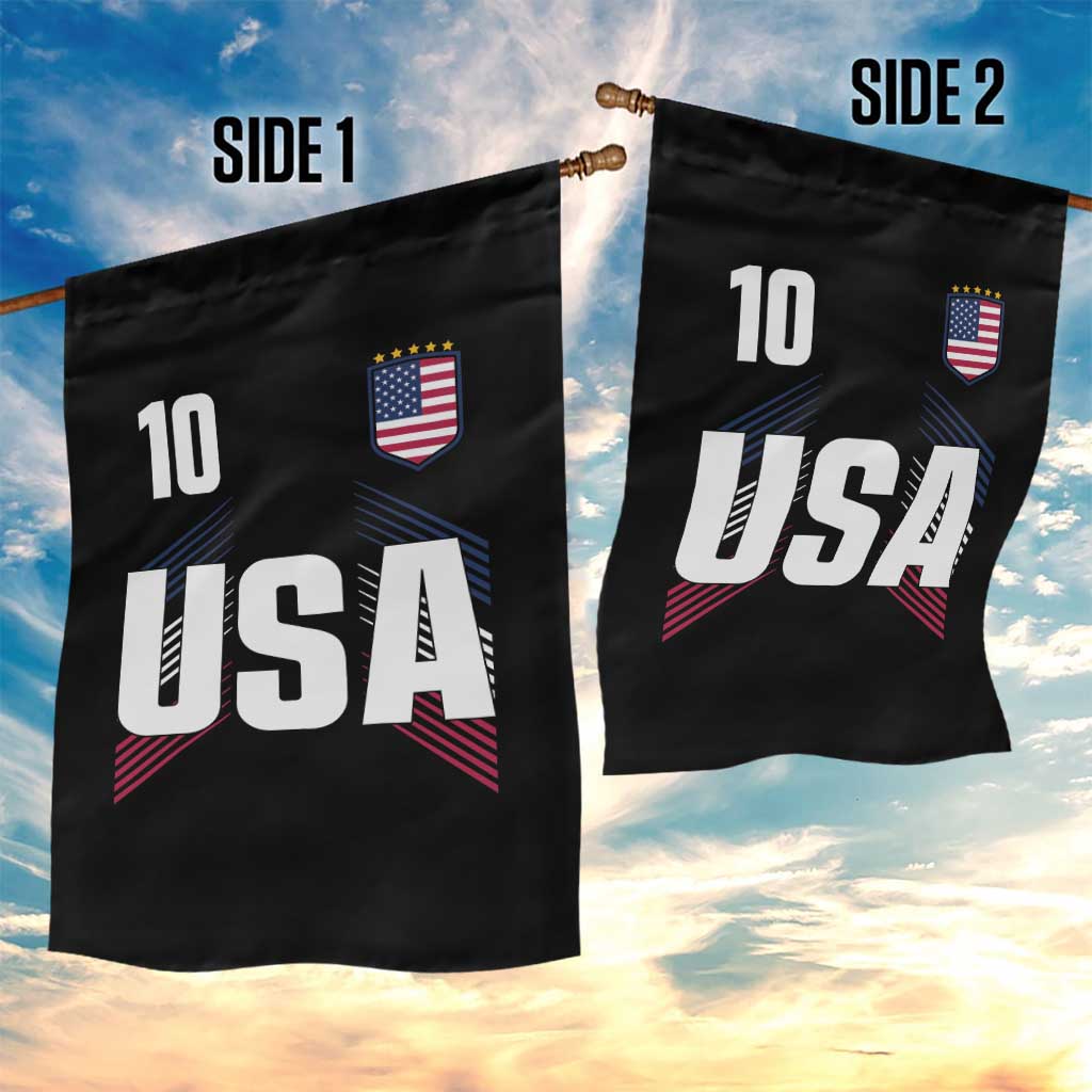 USA Soccer Sports Graphic Number 10 Jersey Style Garden Flag Proud Fans Game Day Pride