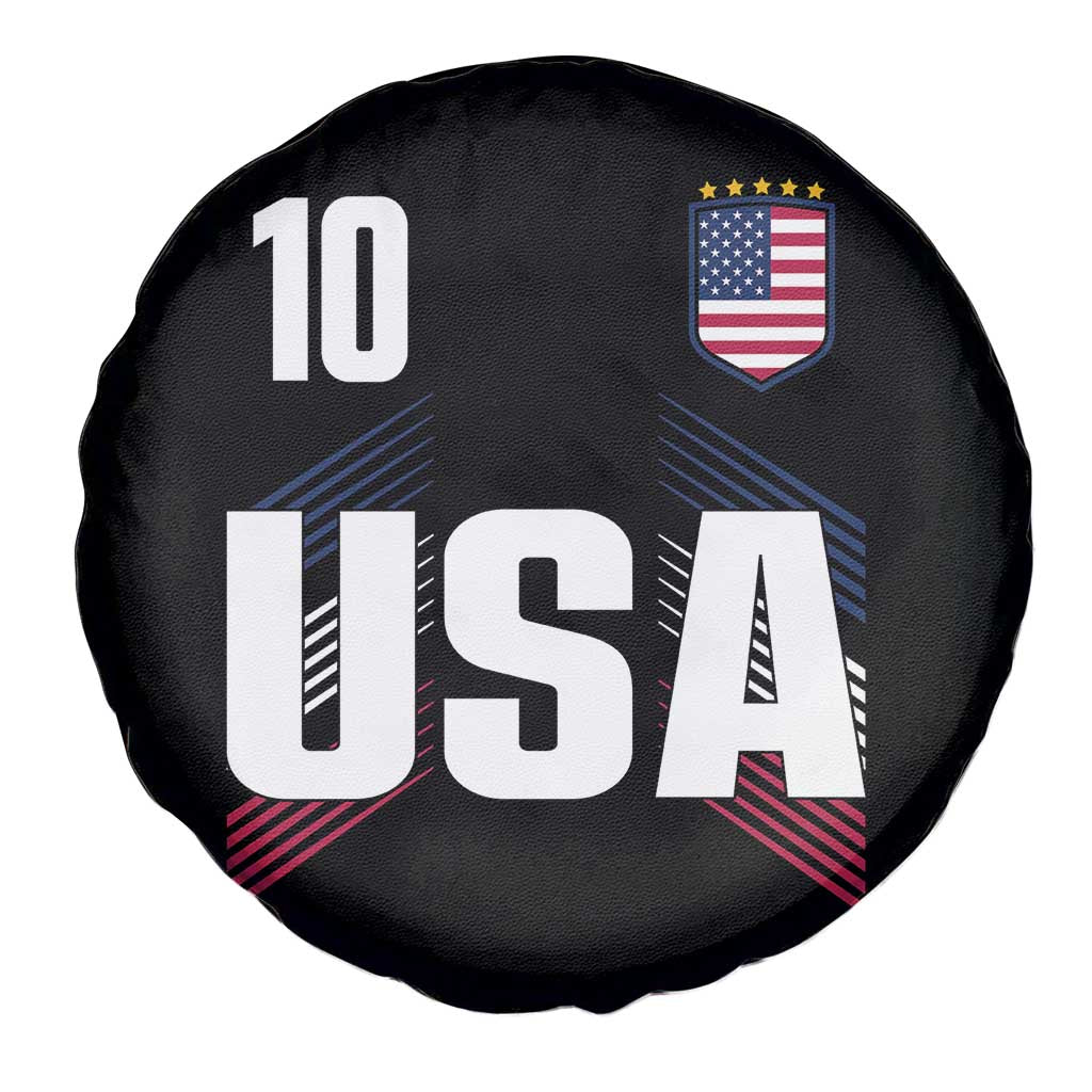 USA Soccer Sports Graphic Number 10 Jersey Style Spare Tire Cover Proud Fans Game Day Pride
