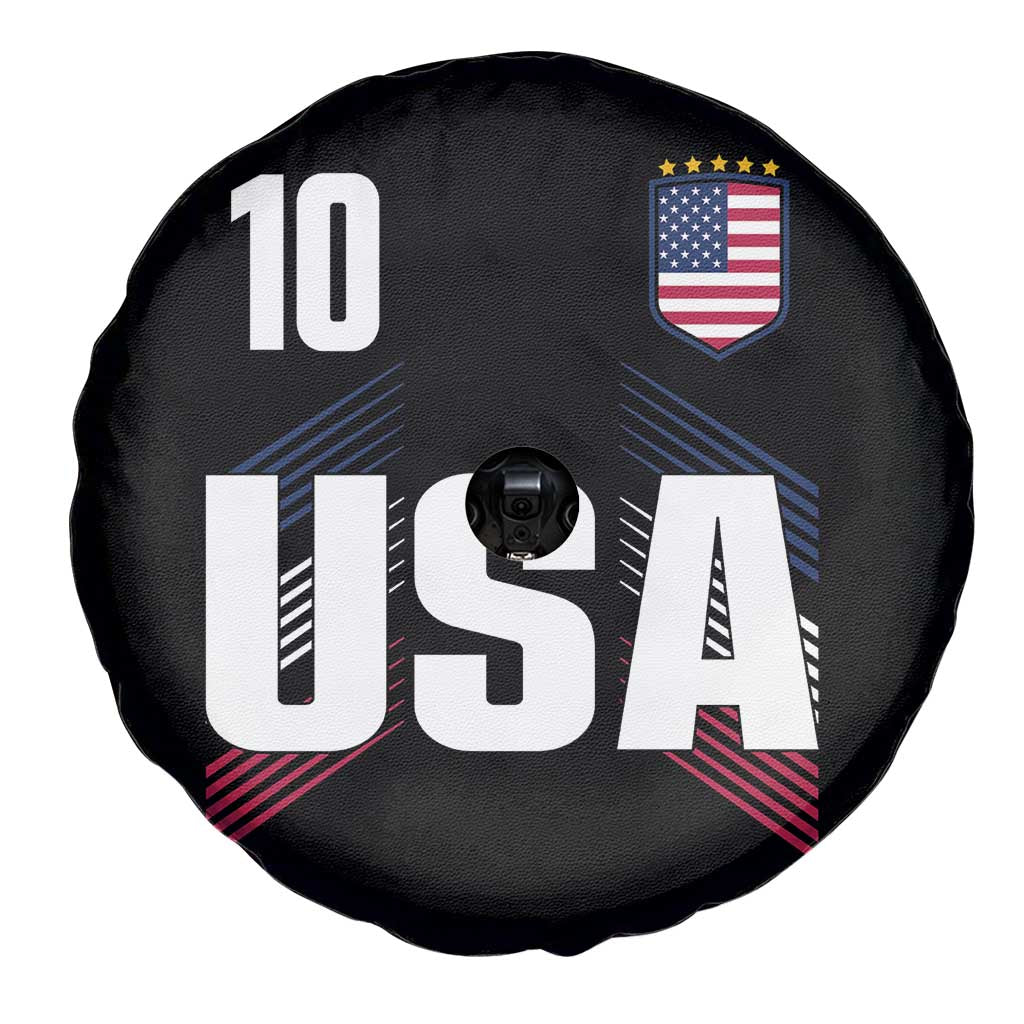 USA Soccer Sports Graphic Number 10 Jersey Style Spare Tire Cover Proud Fans Game Day Pride