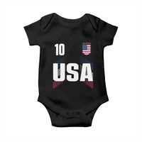 USA Soccer Sports Graphic Number 10 Jersey Style Baby Onesie Proud Fans Game Day Pride