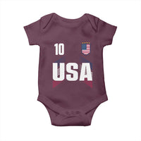 USA Soccer Sports Graphic Number 10 Jersey Style Baby Onesie Proud Fans Game Day Pride