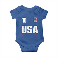 USA Soccer Sports Graphic Number 10 Jersey Style Baby Onesie Proud Fans Game Day Pride