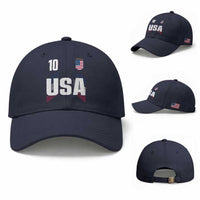 USA Soccer Sports Graphic Number 10 Jersey Style Baseball Cap Proud Fans Game Day Pride