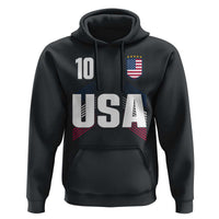 USA Soccer Sports Graphic Number 10 Jersey Style Hoodie Proud Fans Game Day Pride