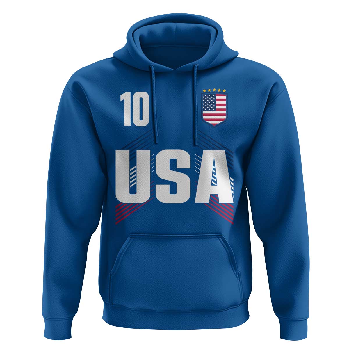 USA Soccer Sports Graphic Number 10 Jersey Style Hoodie Proud Fans Game Day Pride