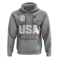 USA Soccer Sports Graphic Number 10 Jersey Style Hoodie Proud Fans Game Day Pride
