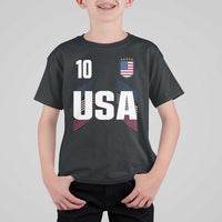 USA Soccer Sports Graphic Number 10 Jersey Style T Shirt For Kid Proud Fans Game Day Pride