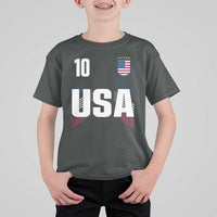 USA Soccer Sports Graphic Number 10 Jersey Style T Shirt For Kid Proud Fans Game Day Pride