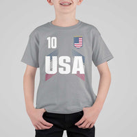 USA Soccer Sports Graphic Number 10 Jersey Style T Shirt For Kid Proud Fans Game Day Pride