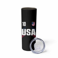 USA Soccer Sports Graphic Number 10 Jersey Style Skinny Tumbler Proud Fans Game Day Pride