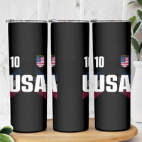 USA Soccer Sports Graphic Number 10 Jersey Style Skinny Tumbler Proud Fans Game Day Pride
