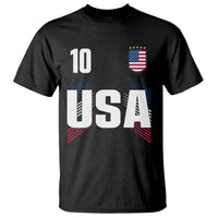 USA Soccer Sports Graphic Number 10 Jersey Style T Shirt Proud Fans Game Day Pride