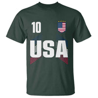 USA Soccer Sports Graphic Number 10 Jersey Style T Shirt Proud Fans Game Day Pride