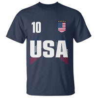 USA Soccer Sports Graphic Number 10 Jersey Style T Shirt Proud Fans Game Day Pride