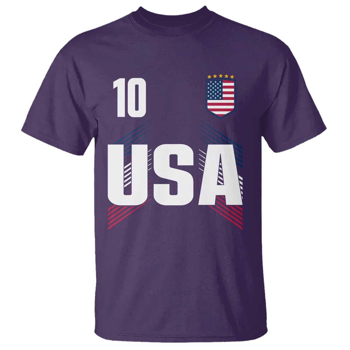 USA Soccer Sports Graphic Number 10 Jersey Style T Shirt Proud Fans Game Day Pride