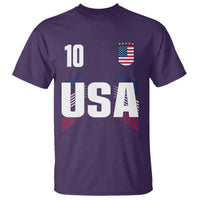 USA Soccer Sports Graphic Number 10 Jersey Style T Shirt Proud Fans Game Day Pride