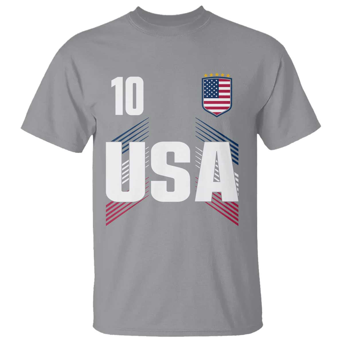USA Soccer Sports Graphic Number 10 Jersey Style T Shirt Proud Fans Game Day Pride