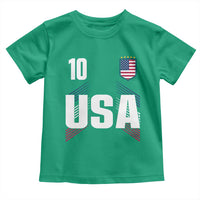 USA Soccer Sports Graphic Number 10 Jersey Style Toddler T Shirt Proud Fans Game Day Pride