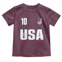 USA Soccer Sports Graphic Number 10 Jersey Style Toddler T Shirt Proud Fans Game Day Pride