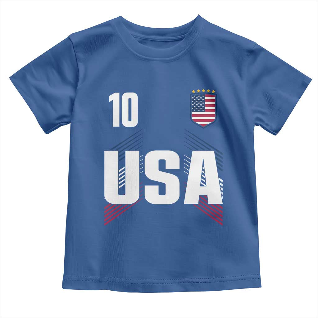 USA Soccer Sports Graphic Number 10 Jersey Style Toddler T Shirt Proud Fans Game Day Pride