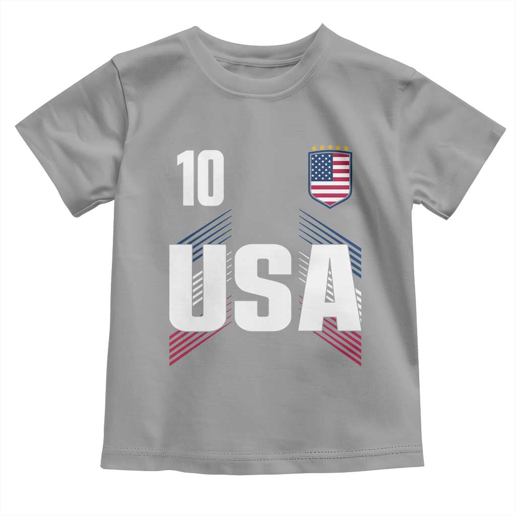 USA Soccer Sports Graphic Number 10 Jersey Style Toddler T Shirt Proud Fans Game Day Pride
