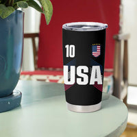 USA Soccer Sports Graphic Number 10 Jersey Style Tumbler Cup Proud Fans Game Day Pride