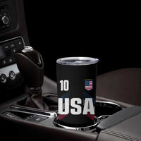 USA Soccer Sports Graphic Number 10 Jersey Style Tumbler Cup Proud Fans Game Day Pride
