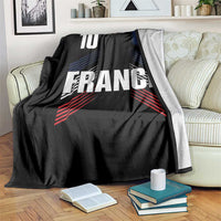 France Soccer Sports Graphic Number 10 Jersey Style Throw Blanket Proud French Football Fans Game Day Pride