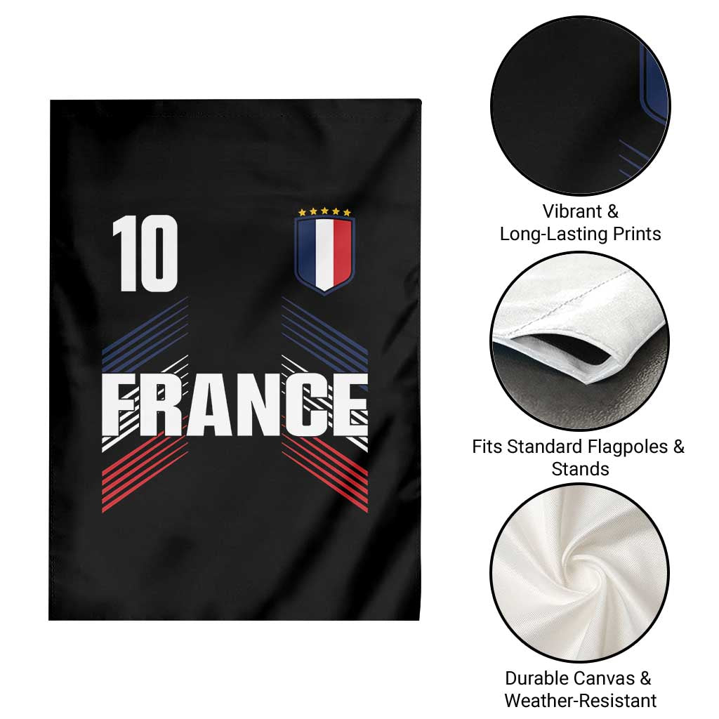 France Soccer Sports Graphic Number 10 Jersey Style Garden Flag Proud French Football Fans Game Day Pride