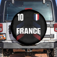 France Soccer Sports Graphic Number 10 Jersey Style Spare Tire Cover Proud French Football Fans Game Day Pride