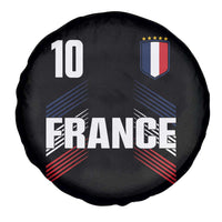 France Soccer Sports Graphic Number 10 Jersey Style Spare Tire Cover Proud French Football Fans Game Day Pride