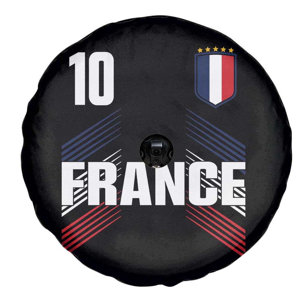 France Soccer Sports Graphic Number 10 Jersey Style Spare Tire Cover Proud French Football Fans Game Day Pride