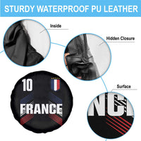 France Soccer Sports Graphic Number 10 Jersey Style Spare Tire Cover Proud French Football Fans Game Day Pride