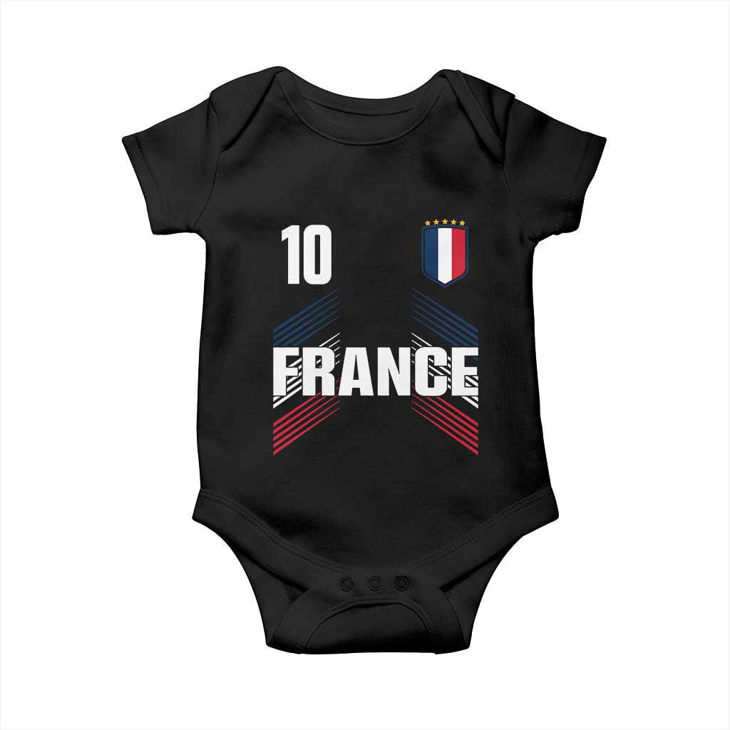 France Soccer Sports Graphic Number 10 Jersey Style Baby Onesie Proud French Football Fans Game Day Pride